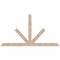 Ekena Millwork Saratoga Smooth Timber Gable Bracket, Douglas Fir, 108"W x 58"H x 5 1/2"D x 5 1/2"F, 13/12 Pitch GBW108X58X0606SAR00SDF - alternate 1